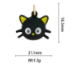 Black cat face charm