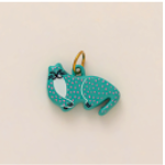Green Teal Spotted Panther charm