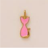 Pink Cat Back charm