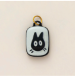 Black Cat Silhouette Frame charm