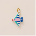 Pink Blue Bird charm
