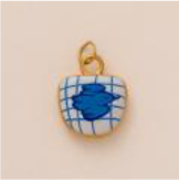 Grid Blue Bird Square charm