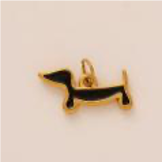 Slinky Pup Black Dog charm