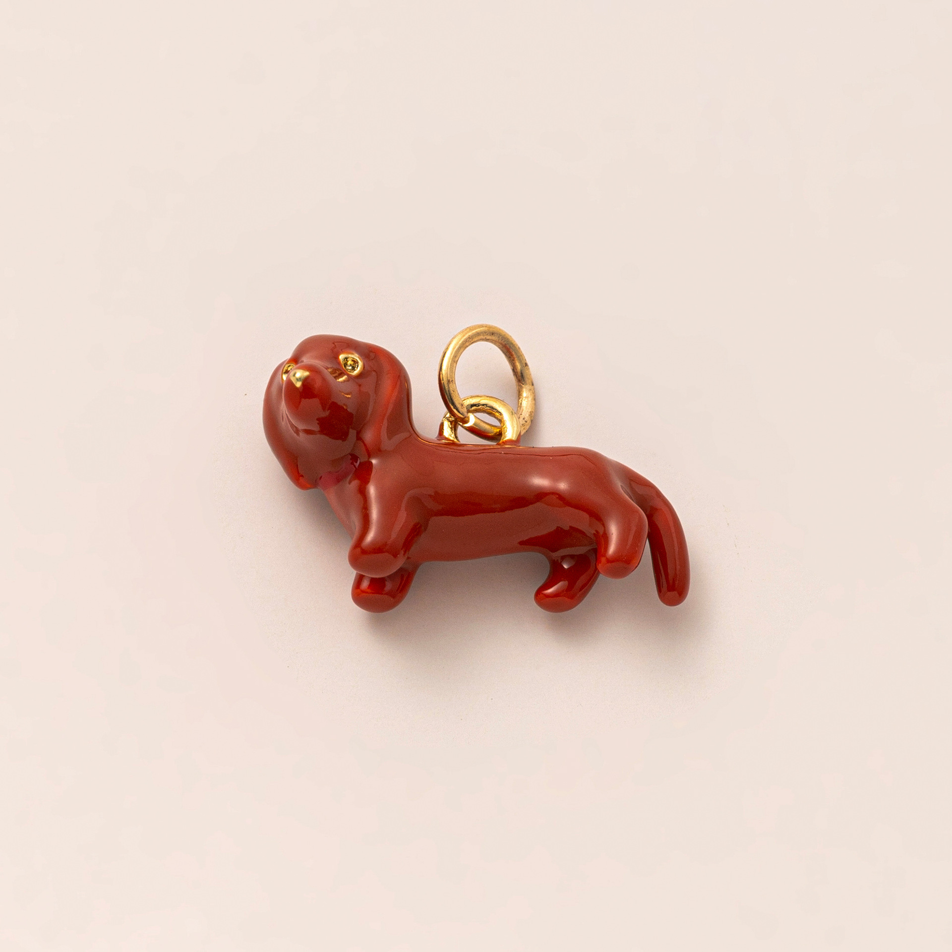 Brown Dachshund 3d charm