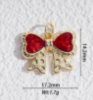 Red diamond bow charm