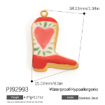 Heart Rodeo Boot charm