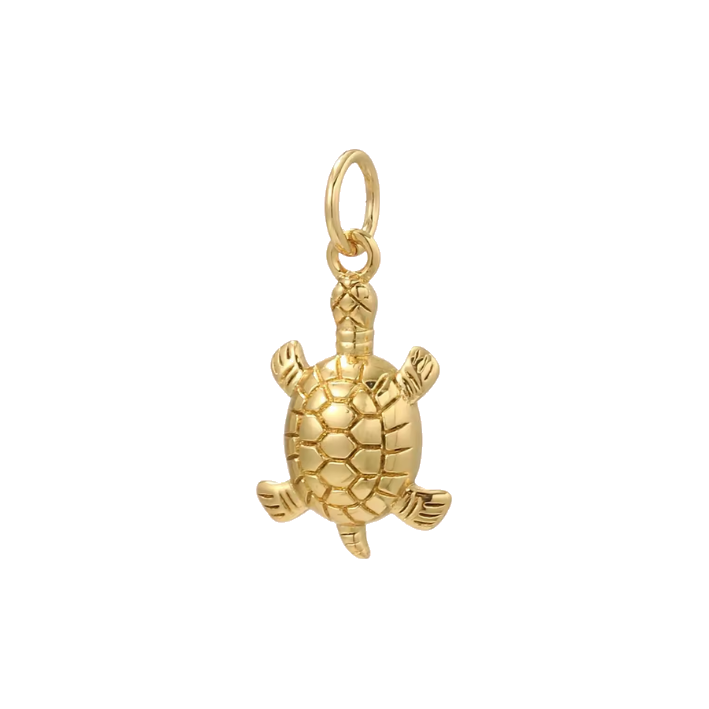 Gold turtle charm