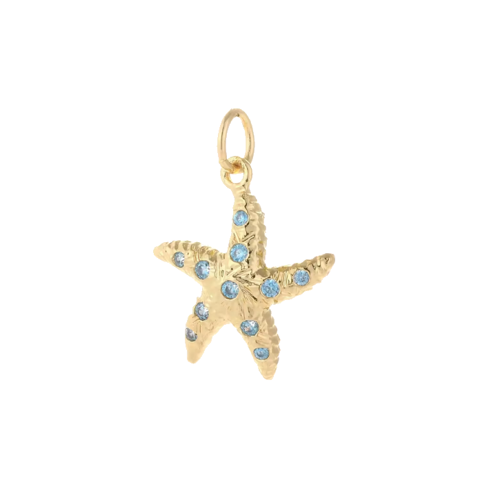 Blue diamond starfish charm