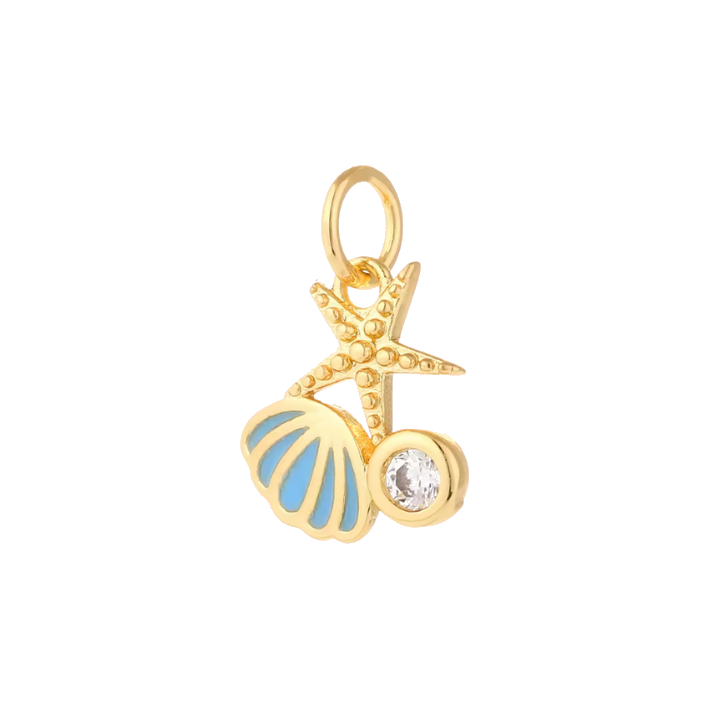 Diamon Seashell charm