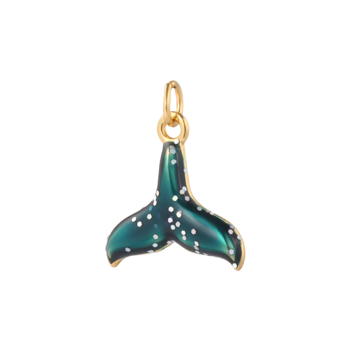 Whale tail charm