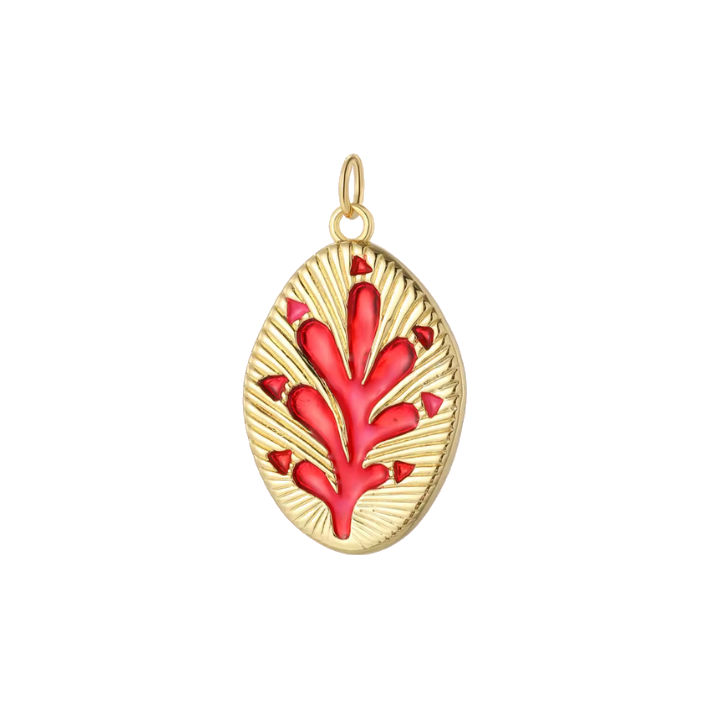 Red coral charm