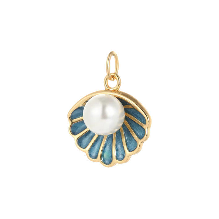 Pearl seashell charm