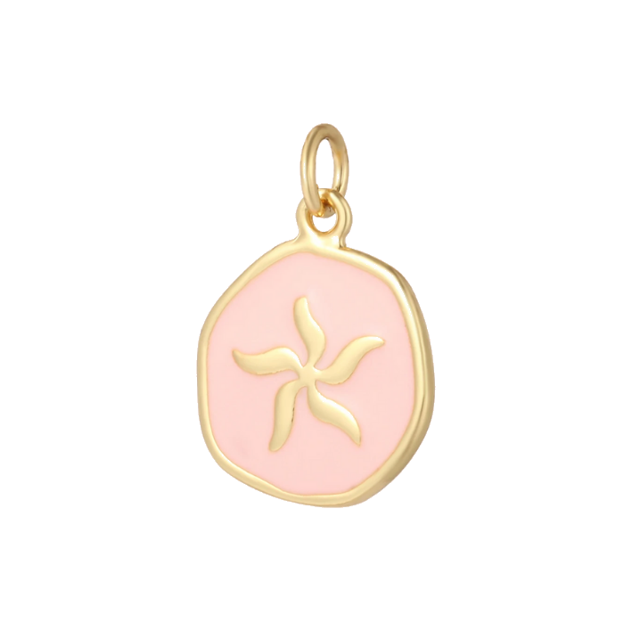 pink starfish coin charm