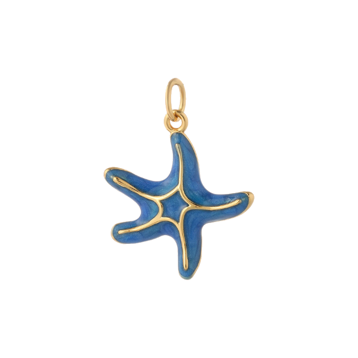 Blue starfish charm