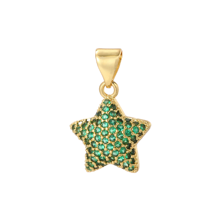 green zircon star charm