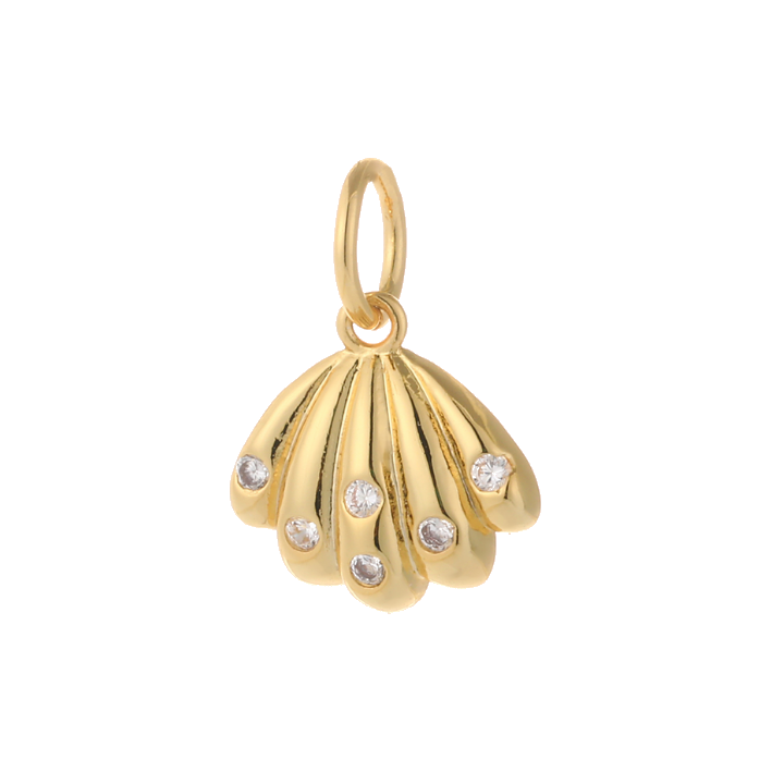 Diamond seashell charm