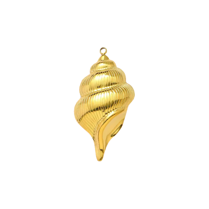 gold seashell charm
