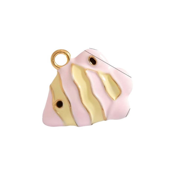 Pink yellow fish charm