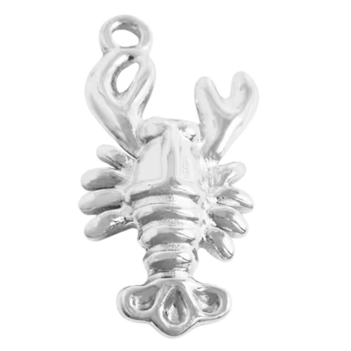 Pink whale tail charm