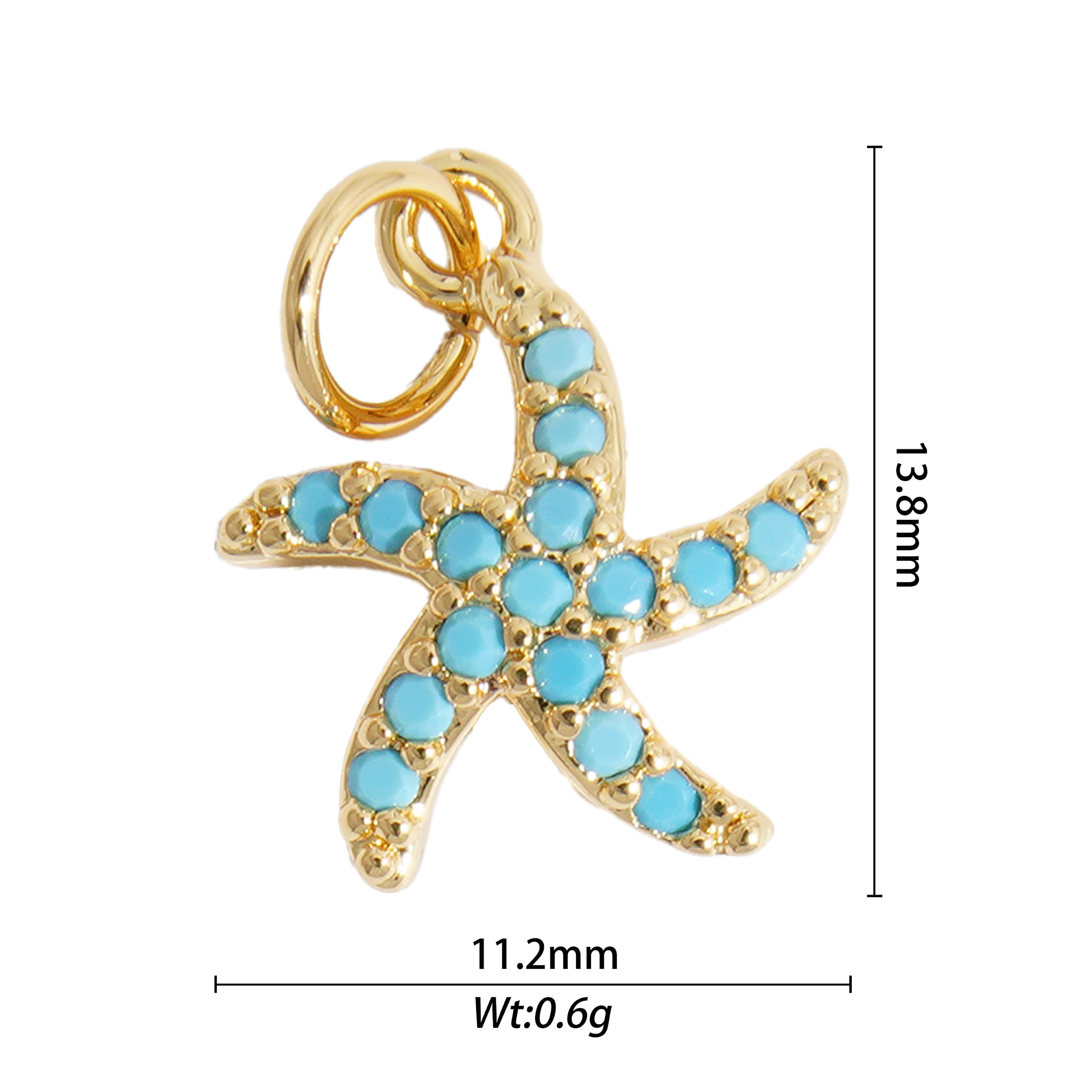 blue gem starfish charm