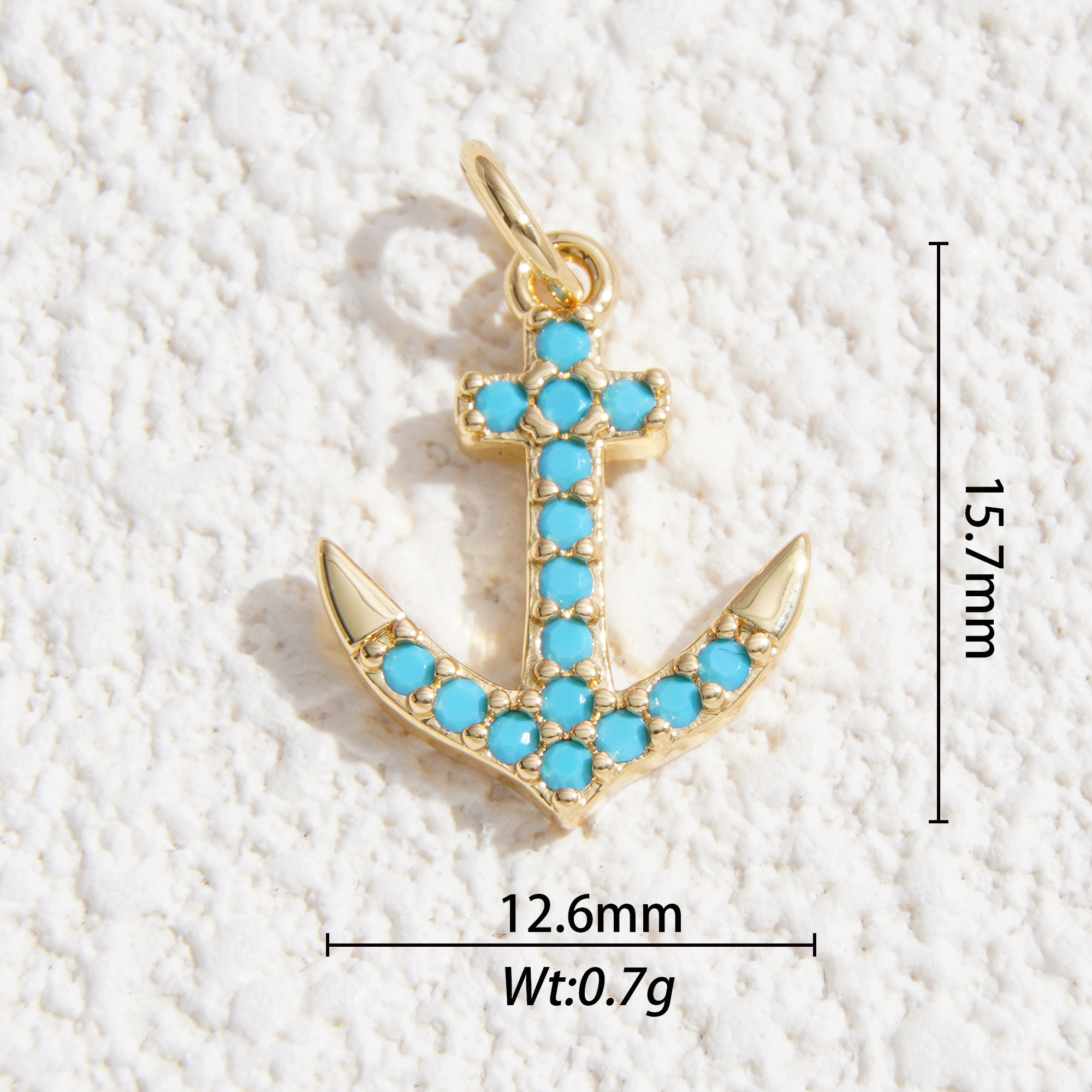 blue gem anchor charm