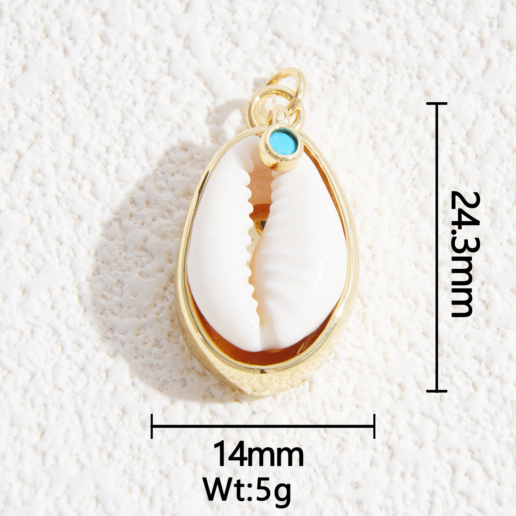 blue dot on shell charm