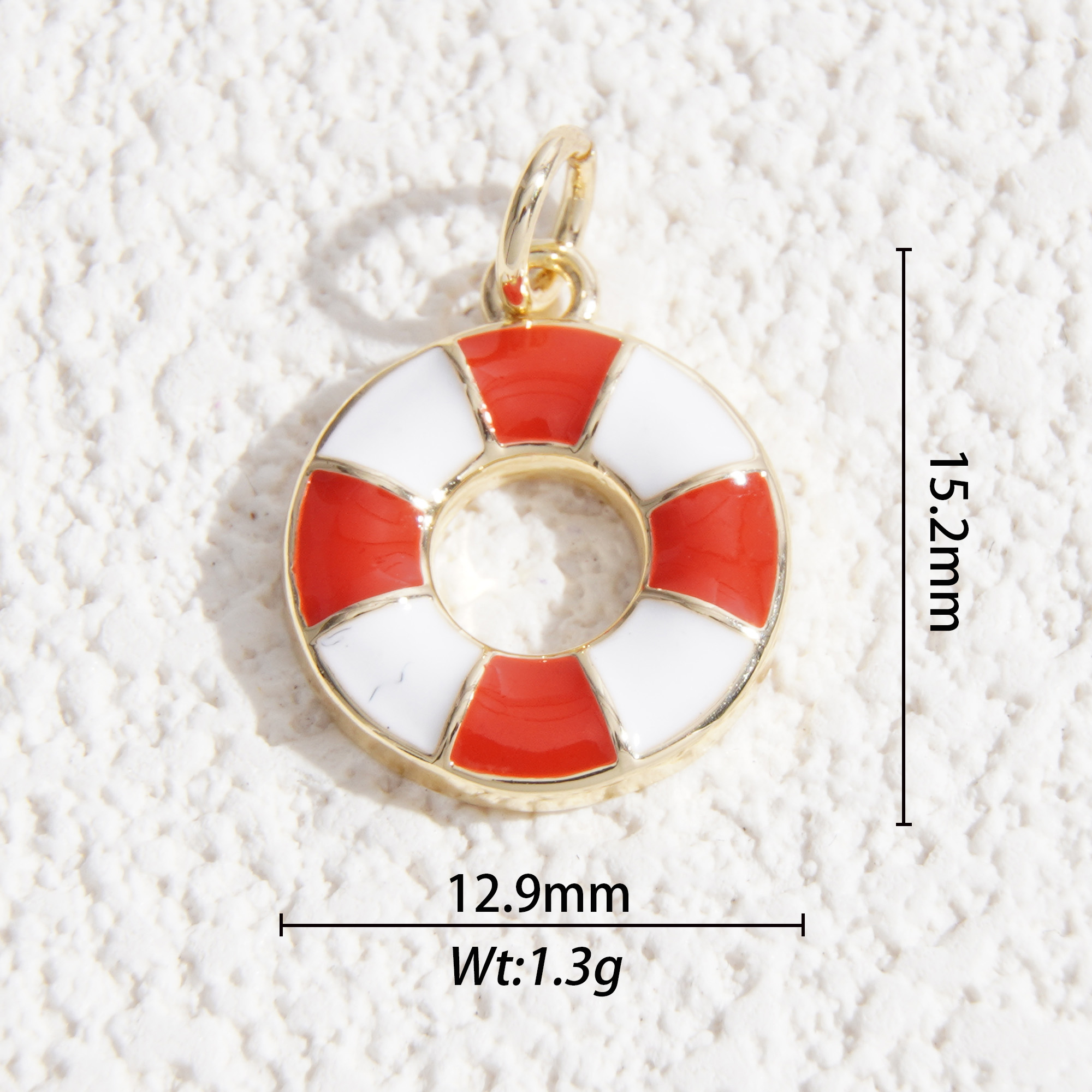 Red swimming ring charm