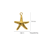 Golden Starfish Stl. charm