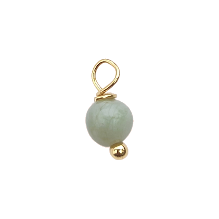 Jade moon stone charm
