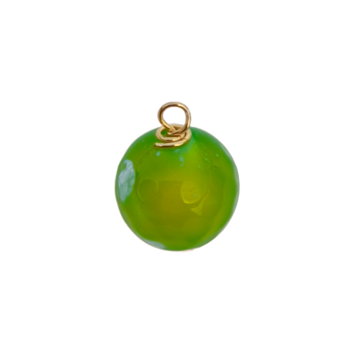 Green agate charm