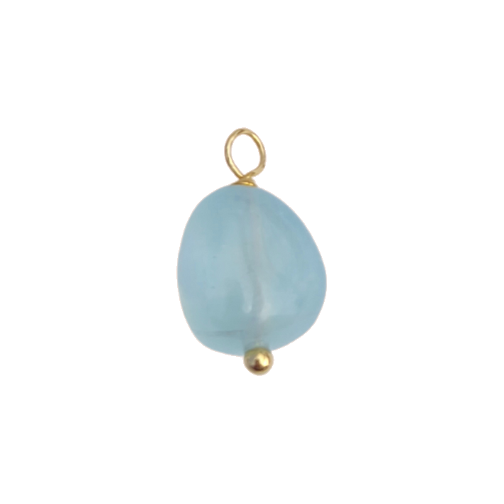 S aquamarine charm