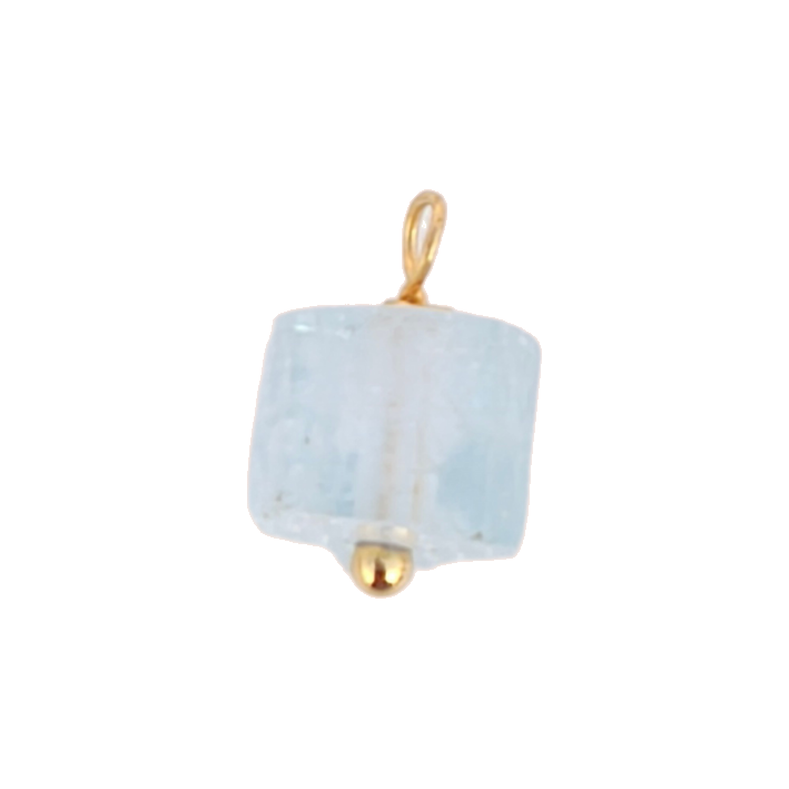 B aquamarine charm
