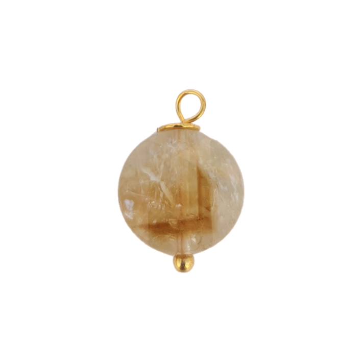 R citrine charm