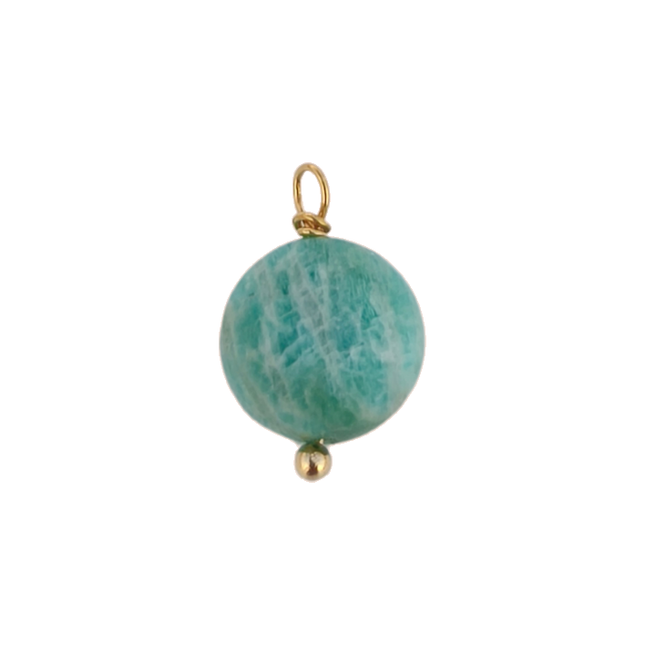 Round amazonite charm