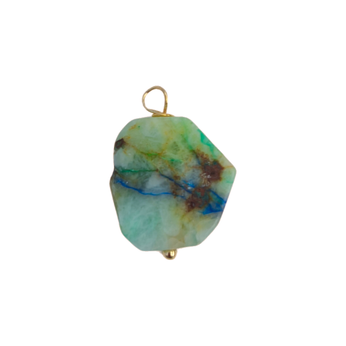 Hexagon amazonite charm