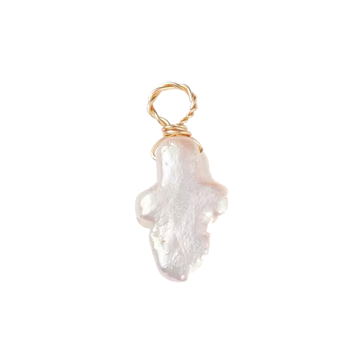 Cross pearl charm