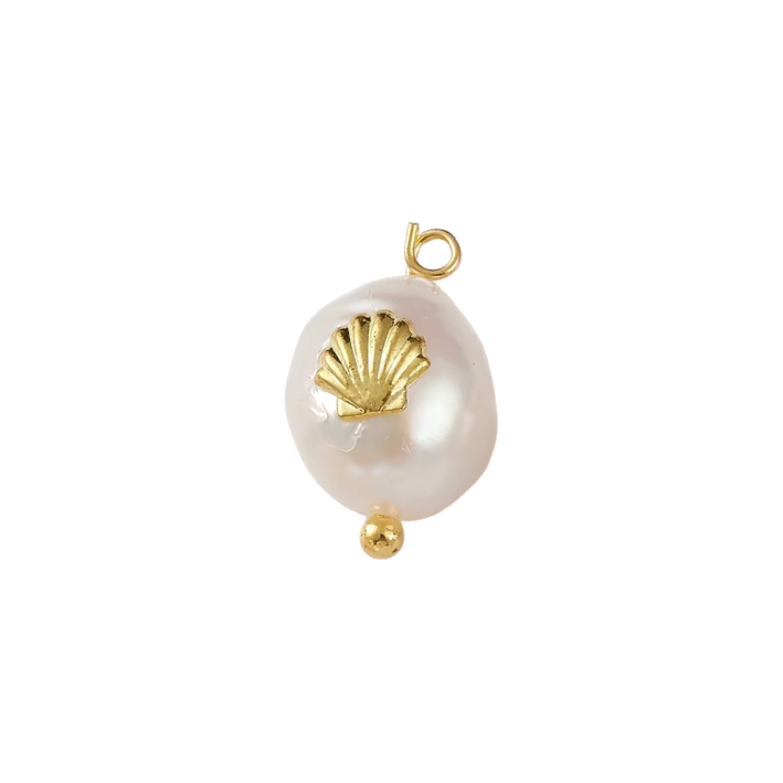 pearl with seashell starfish charm