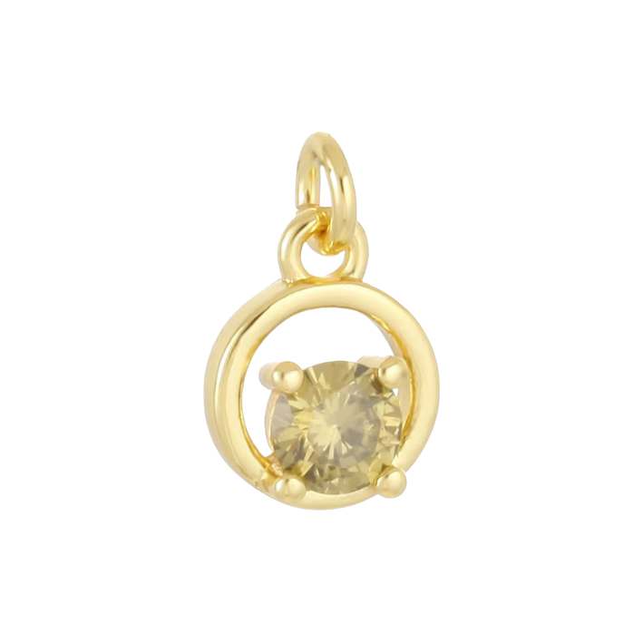 goldcircle diamond charm