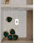 Green heart gem charm