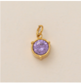 Lavender Twilight Circle Gem charm