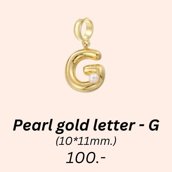 Pearl gold letter - G charm