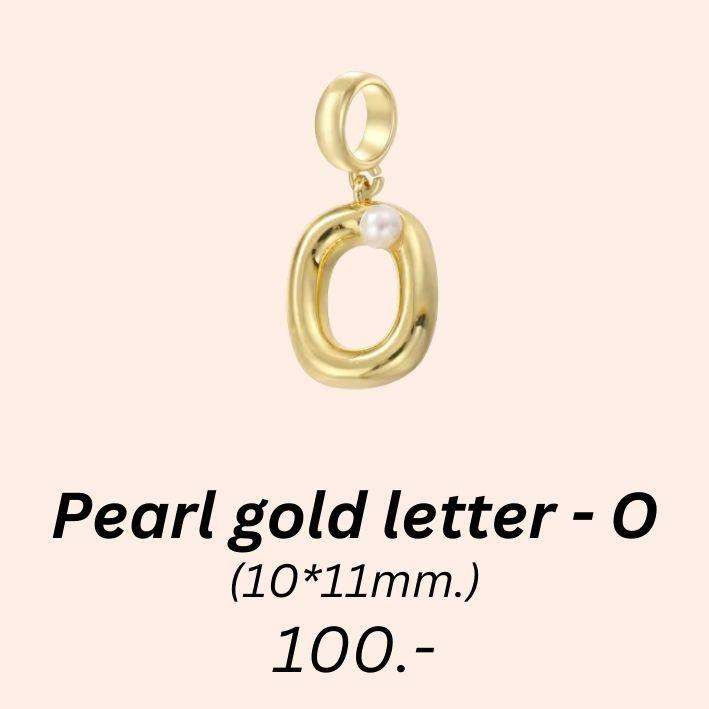 Pearl gold letter - O charm