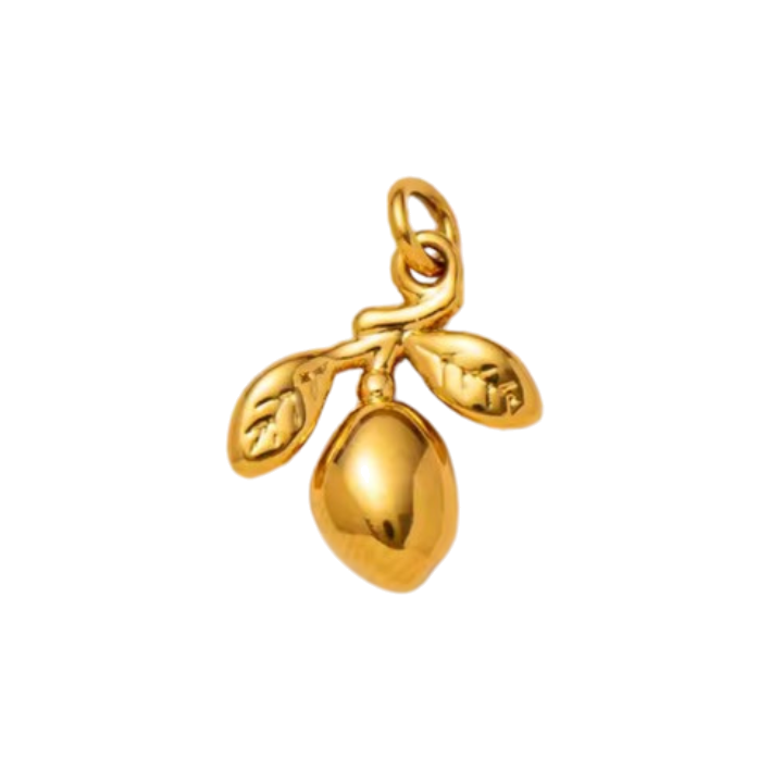Gold lemon charm