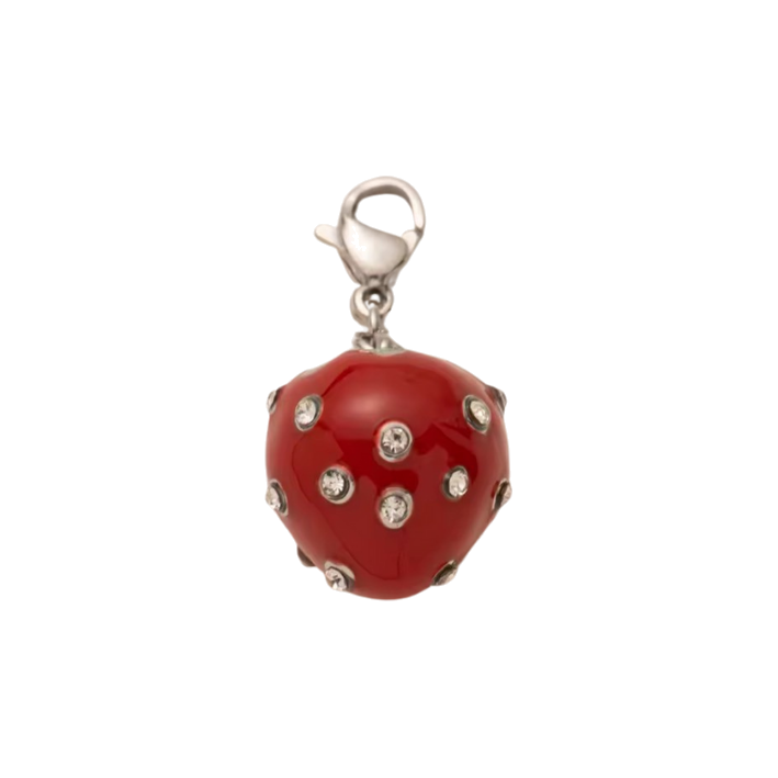 diamond red strawberry charm