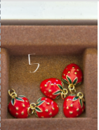 Half Strawberry charm