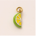Lime Zest Slice Stl. charm