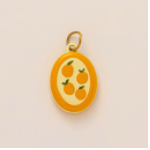 Four Orange Tangerines Oval charm