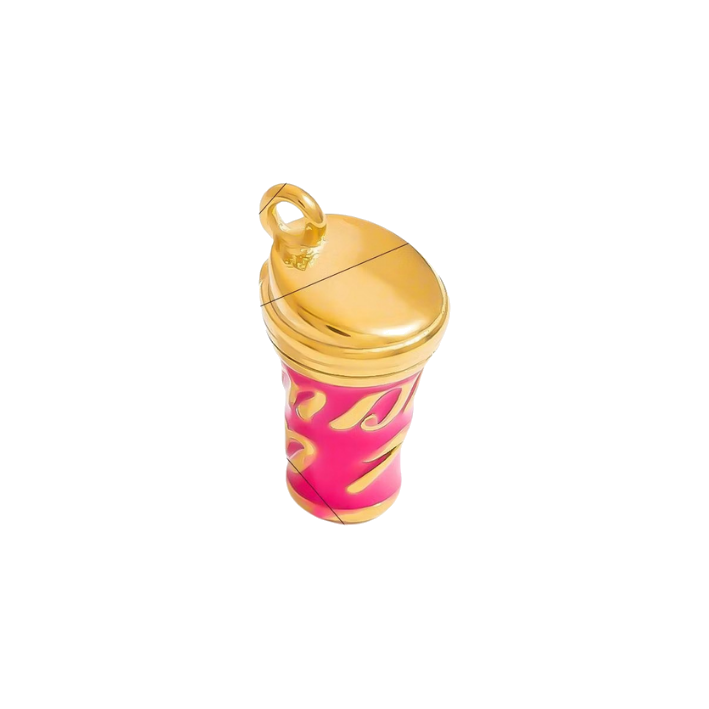 Pink coffee charm