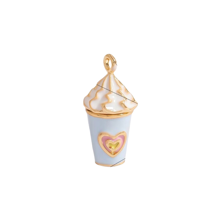 blue whip cream milkshake charm