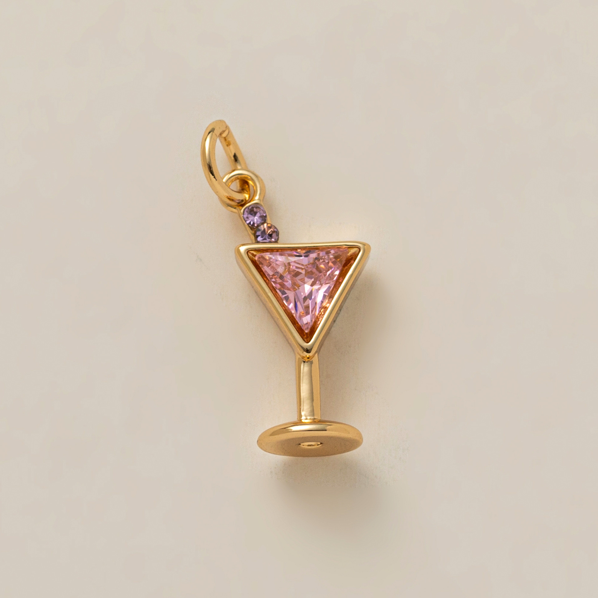 Pink Diamond Martini Glow charm